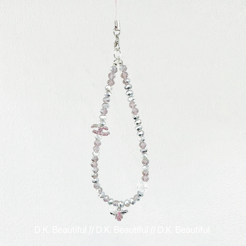 D.K  Luxury Silver Hermes Phone Strap Strap /Gantungan Hp ElegN   | Gantungan Tas  | Gantungan Kunci