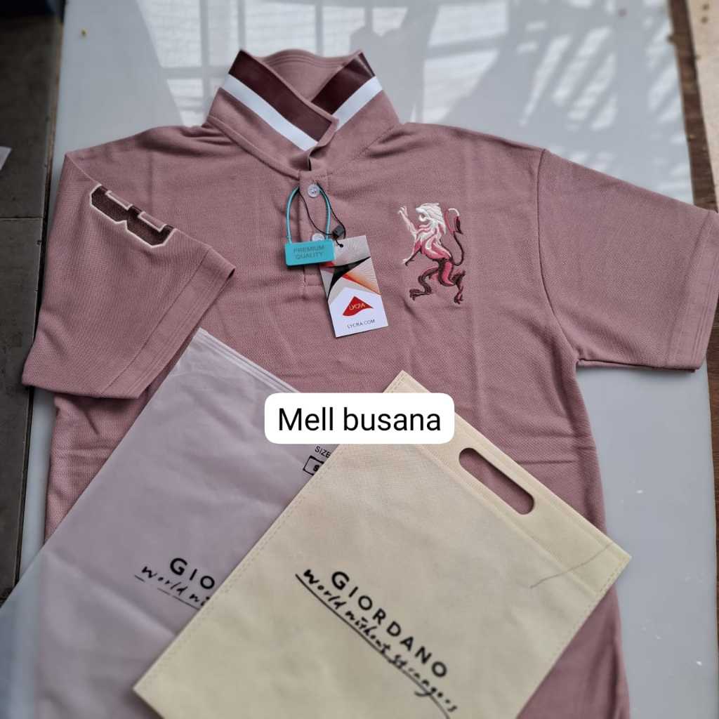 Kaos polo GIORDANO Pria kerah / Kaos Kerah Pria Dewasa / Size M-L-XL-XXL