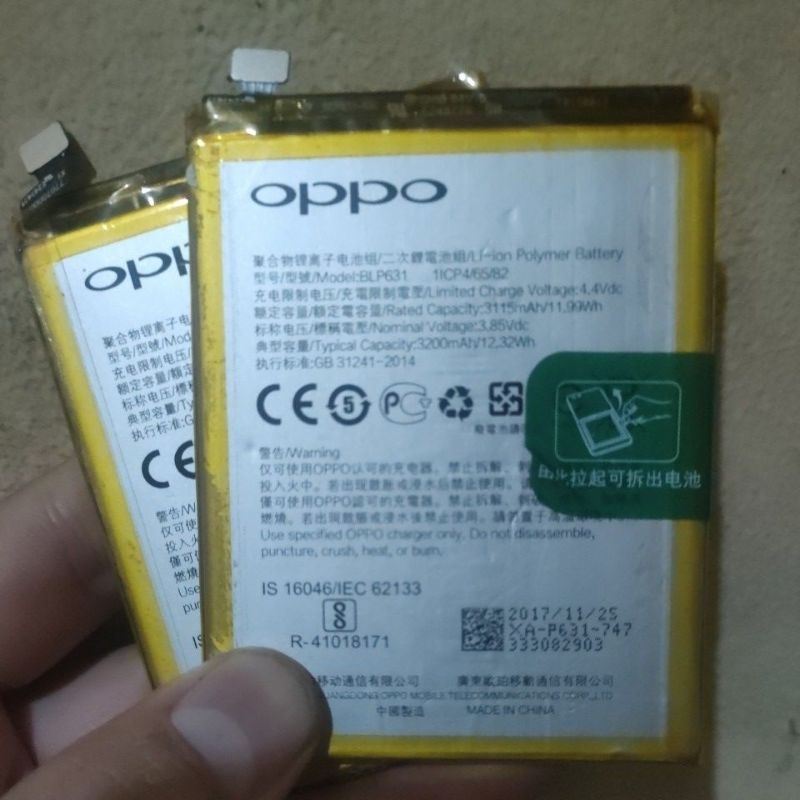 Baterai Batre OPPO F3/F5 Blp631 ORIGINAL 100%