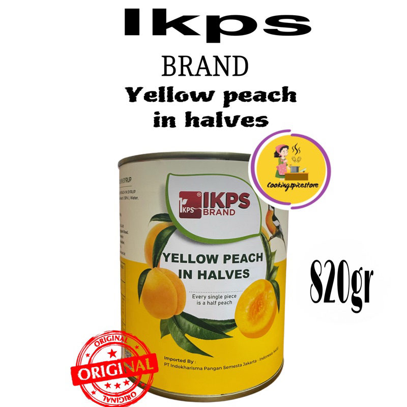

Yellow peach in halves IKPS 820gr / buah persik kuning dalam sirup