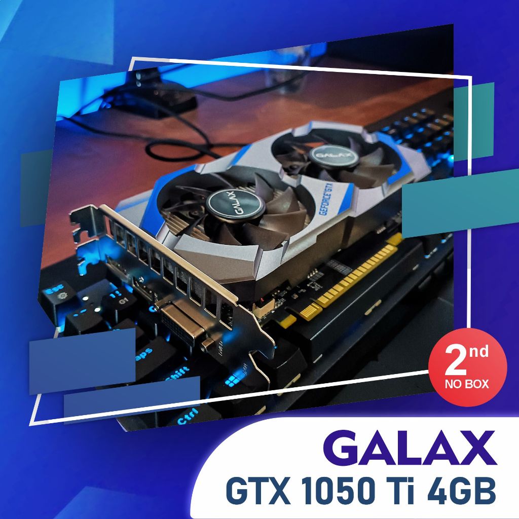 Galax GTX 1050 Ti (1-Click-OC)  - Tanpa Power Pin NVIDIA VGA GPU
