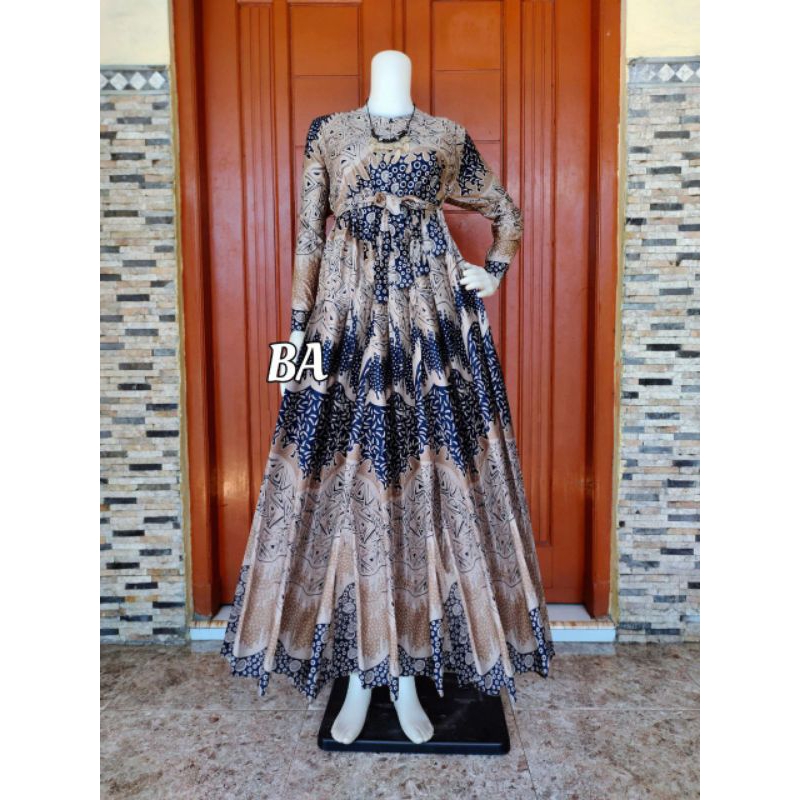 Gamis Batik Jumbo Ld120 Ld130 Ld140 Ld150