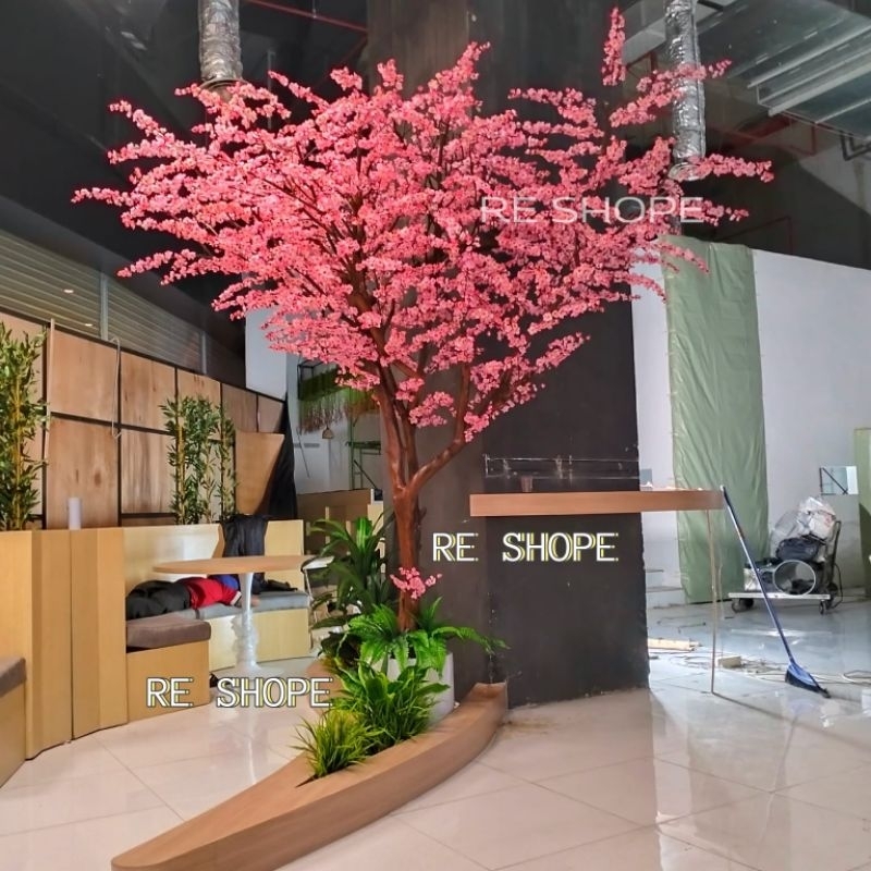 bunga sakura besar jumbo - pohon hias plastik pohon sakura dekorasi - sakura artificial event weddin