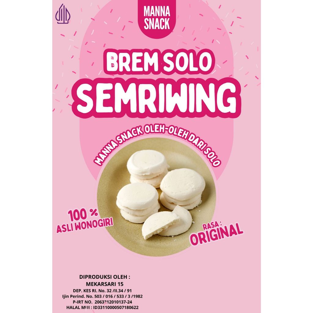 

BEST SELLER BREM SOLO BREM PUTIH LUMER KHAS SOLO KEMASAN OLEH-OLEH