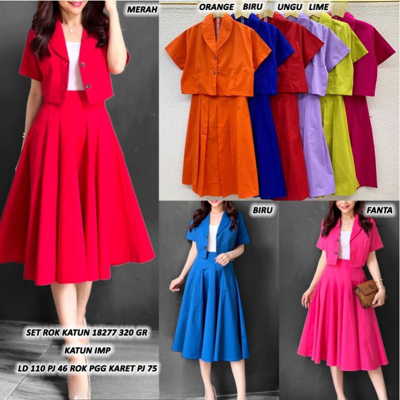 STELAN ROK KATUN BOLONG PREMIUM ONE SET NATAL ASD 182777