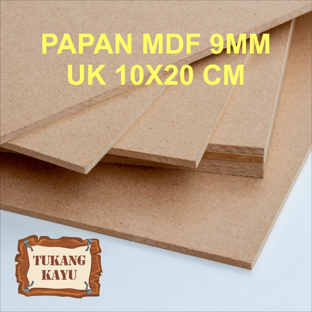 

Kayu Papan MDF Ketebalan 9MM Ukuran 10x20cm MDF BOARD