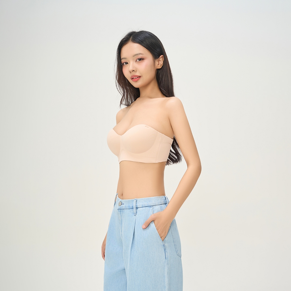 MISSWISS -Bra 3in1 Model Push Up Bra Tebal Busa Tanpa Kawat Tali Bisa Dilepas Bergesper Pakaian