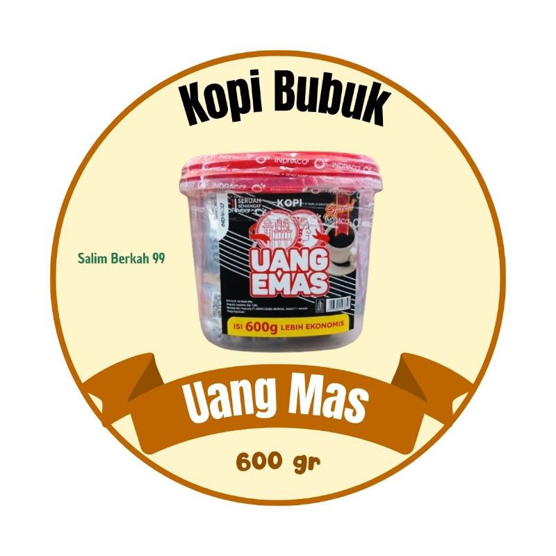 

Kopi Bubuk Asli Merk Uang Mas 600gr + 1 Toples