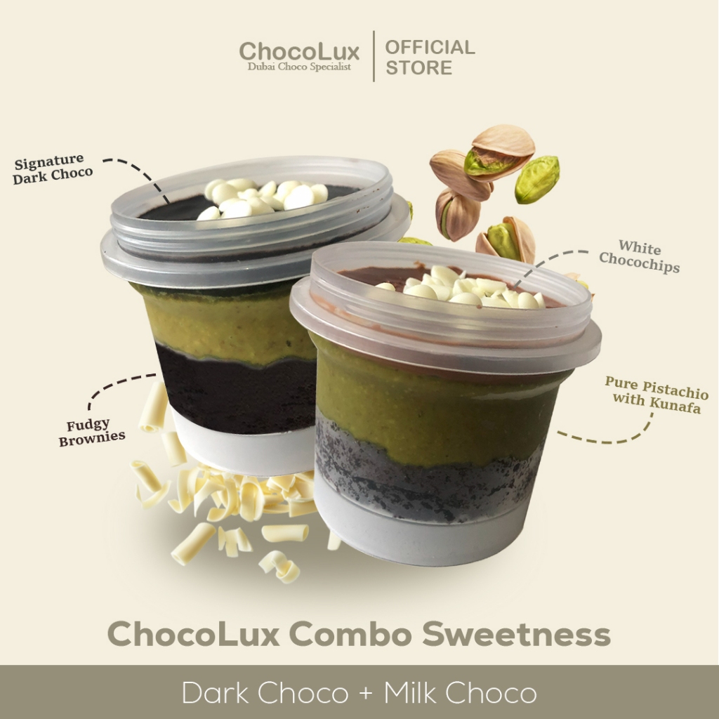 

2 Dubai Chocolate Pistachio Brownie (Dark Choco + Milk Choco)