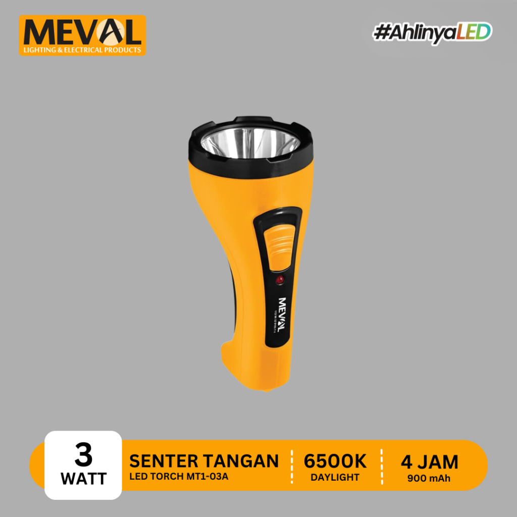 MEVAL Rechargeable Senter LED 3 Watt - Putih