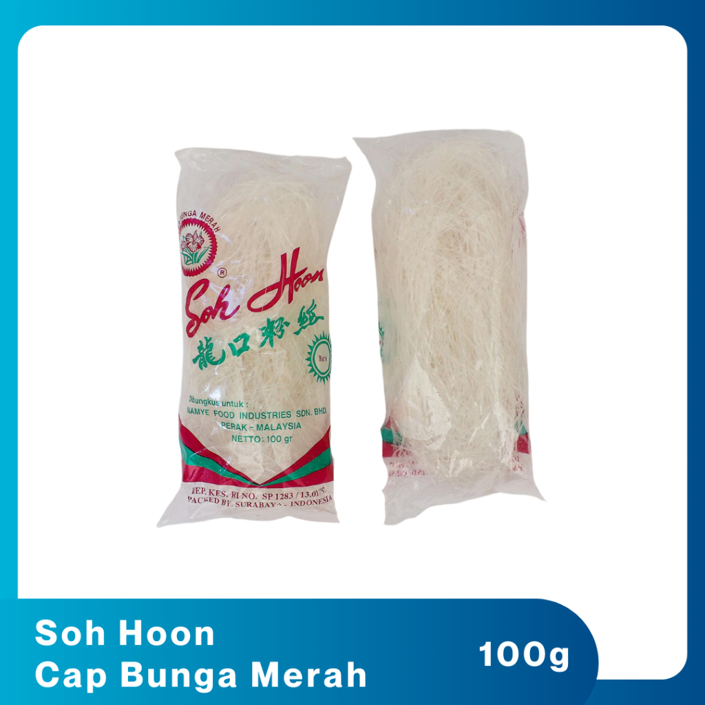 

Mie Suun Sohun Soun Soh Hoon Bihun RRT RRC Cap Bunga Merah 100gr