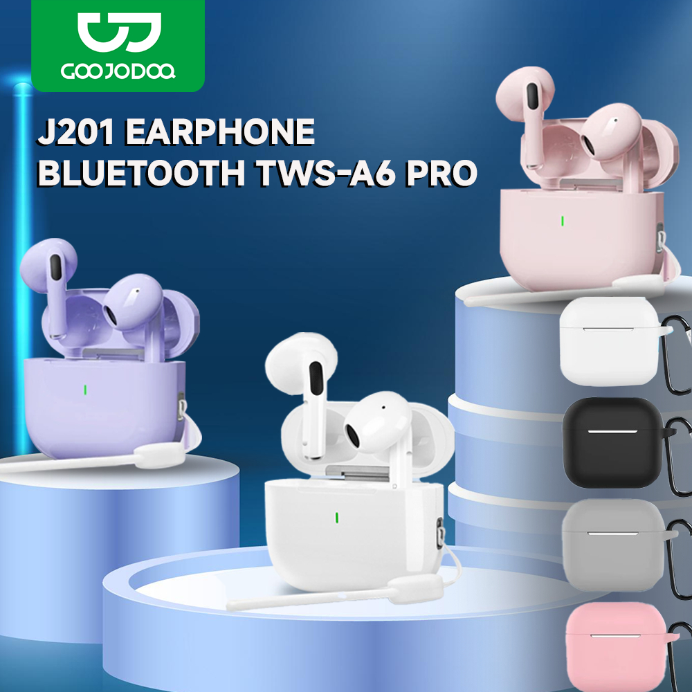 TERBARU GOOJODOQ J201 Earphone bluetooth TWS-A6 pro Earphone Nirkabel Headset Bluetooth 5.3