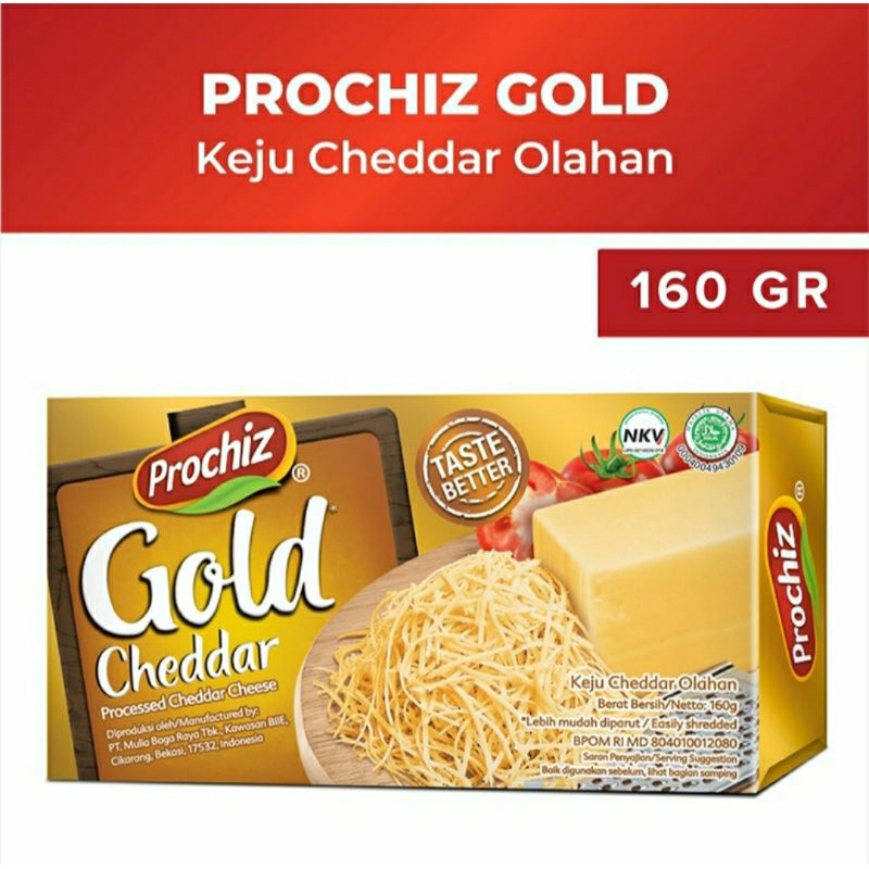 

Prochiz Gold Cheddar Olahkan Keju 160 gr