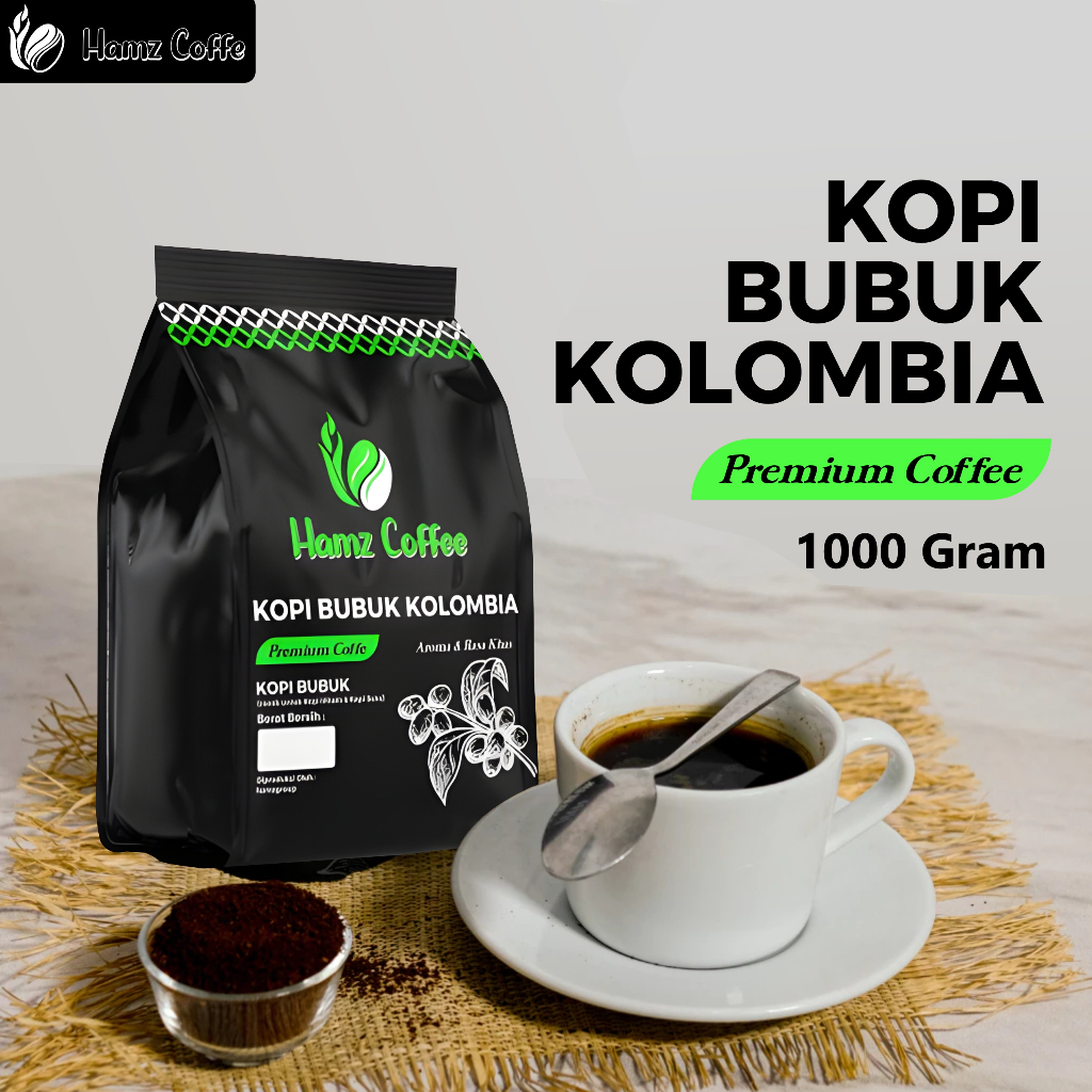 

Hamz Coffee - kopi bubuk kolombia premium dengan cita rasa terbaik 1000gr
