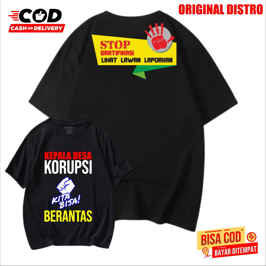 KAOS DESA KORUPSI DISTRO GRAFITASI KAOS ANTI KORUPSI KAOS MALING