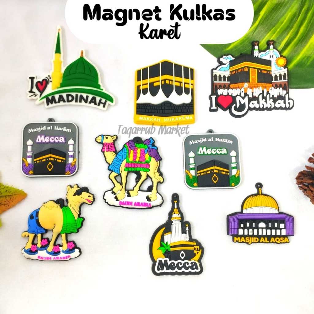 20pcs Ganci karet kabah magnet kabah gantungan tas ka'bah magnet kulkas kabah hampers haji souvenir