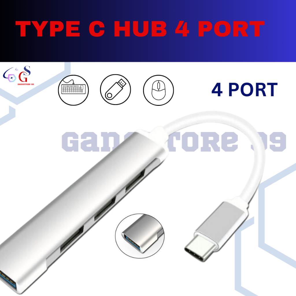 TYPE C TO USB HUB 4 PORT, HUB SPLITTER  TYPE C TO USB 3.0,  4 PORT USB, Type c usb 3.0 hub 4port