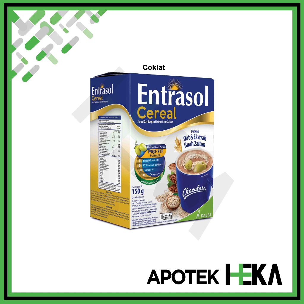 

Entrasol Cereal 150 g - Sereal Oat dengan Chia Seeds [BOGOR]