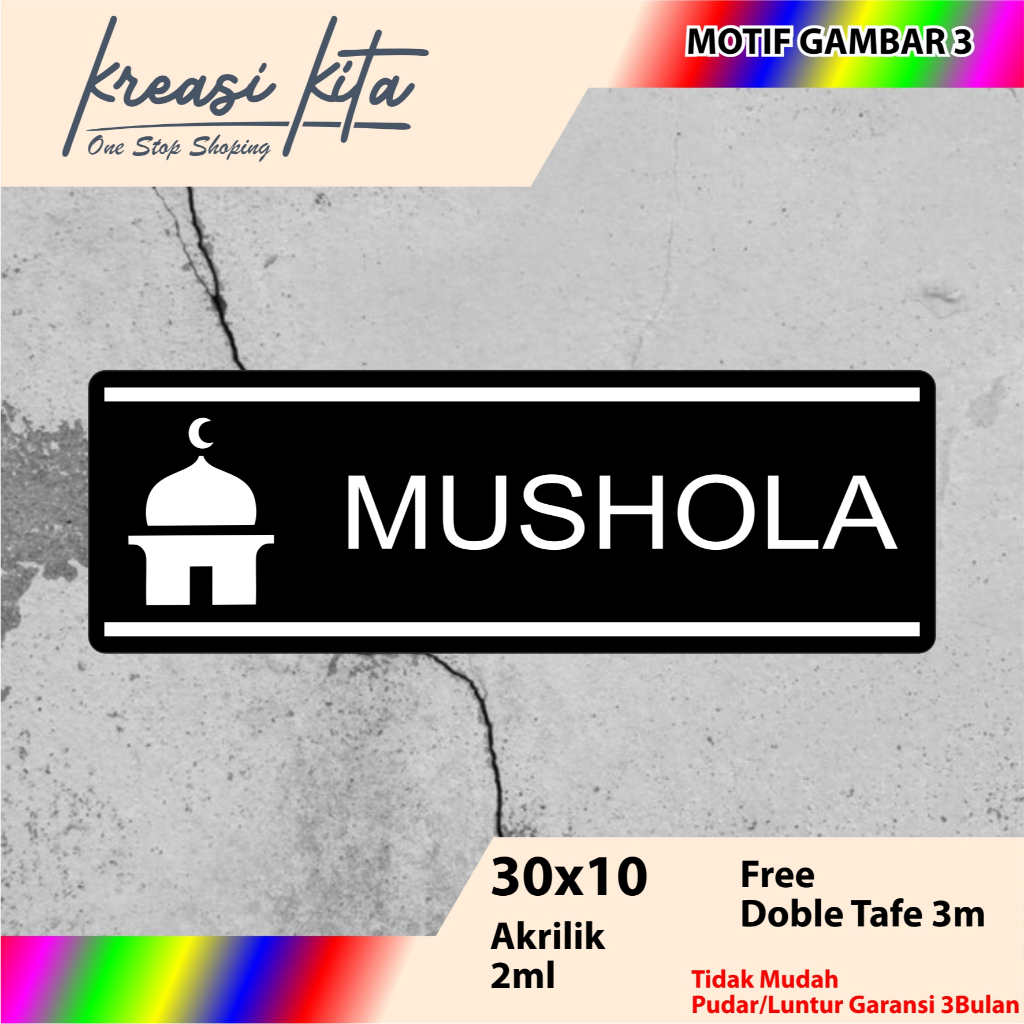 

AKRILIK CUSTOM MUSHOLA TIPE 3 ACRILYC CUTSTOM MUSHOLA