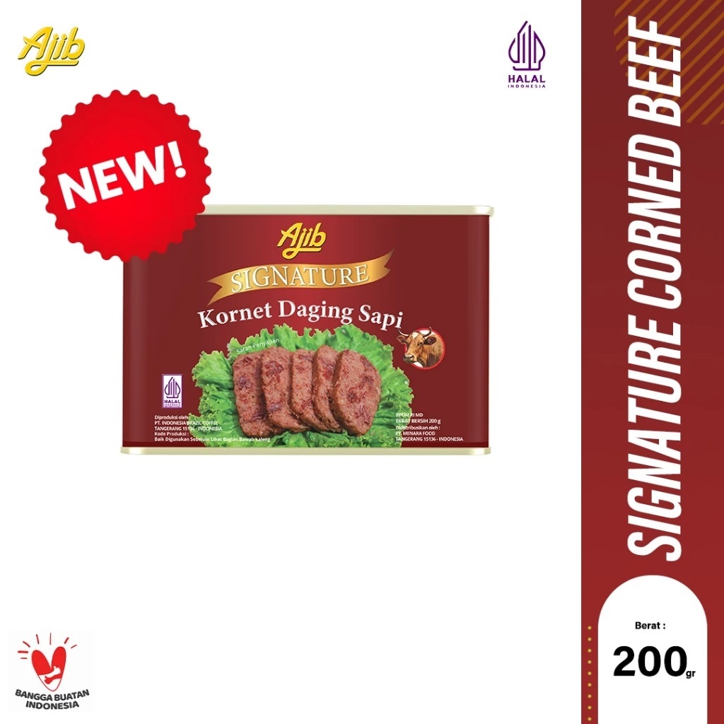 

Ajib Signature Kornet Daging Sapi 200 gr