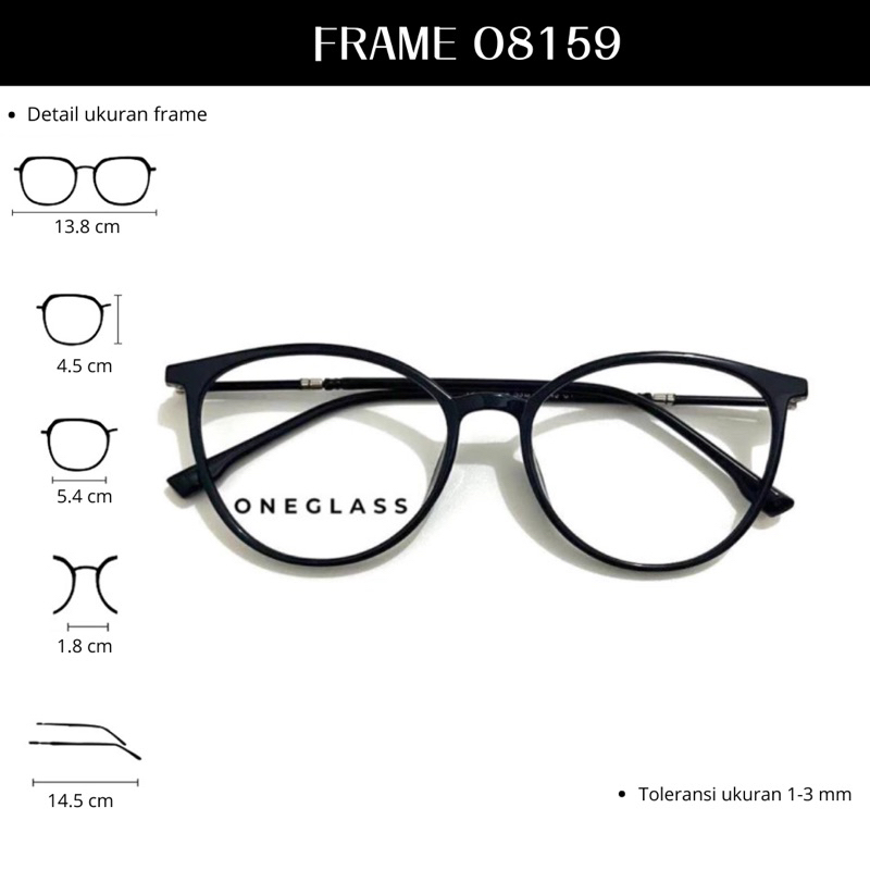 𝗢𝗻𝗲𝗴𝗹𝗮𝘀𝘀 - Frame Kacamata O8159 Unisex