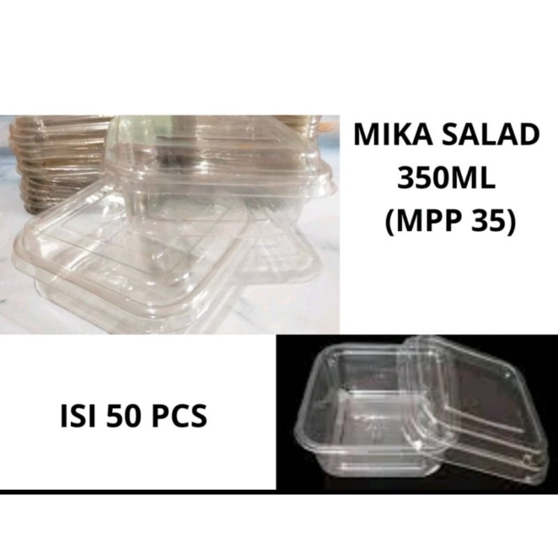 MIKA SALAD KOTAK 350 ML/ MIKA MPP 35/ TRAY SALAD BUAH MURAH ISI 50 PCS