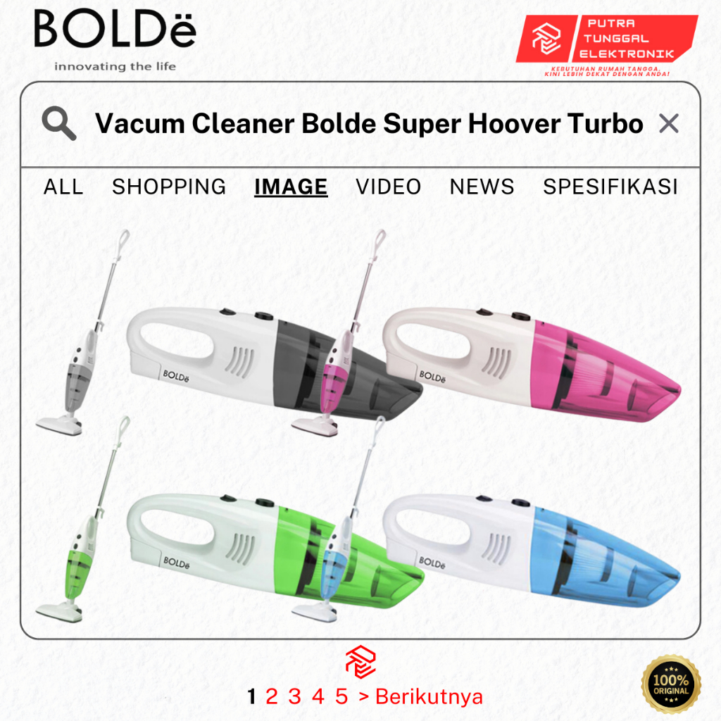 BOLDE Vacuum Cleaner Super Hoover Turbo 2 in 1 PRODUK 100% ORIGINAL BOLDE