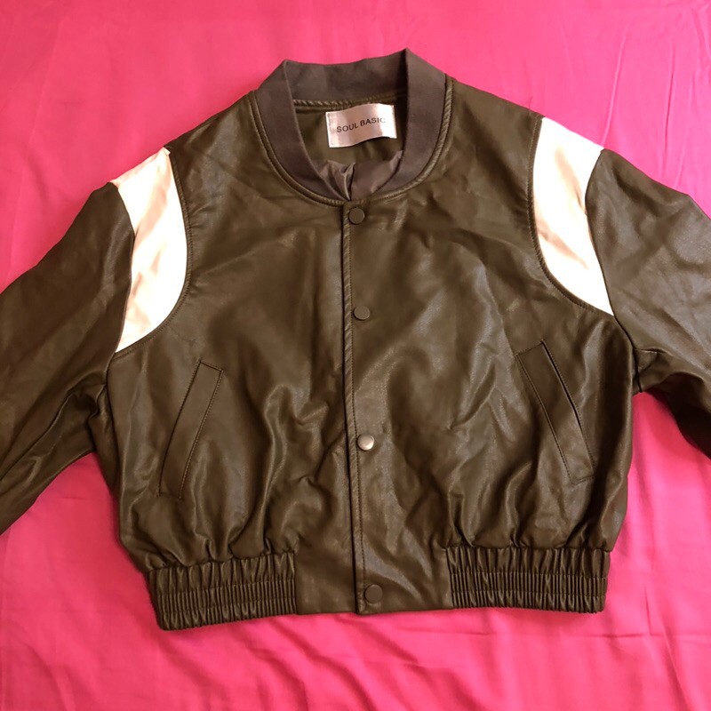 CROPPED LEATHER JACKET WOMEN