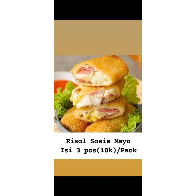 

Risol Sosis Mayo Isi 3 pcs(10k)/Pack