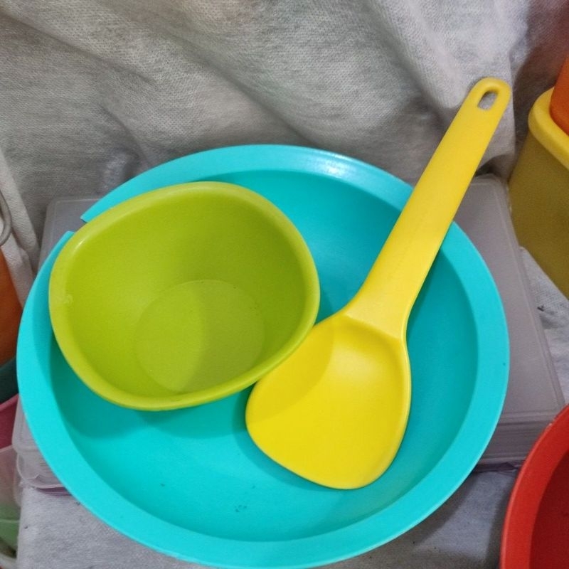 Piring Mangkok Bowl Plate Centong Tupperware Ori second preloved PL