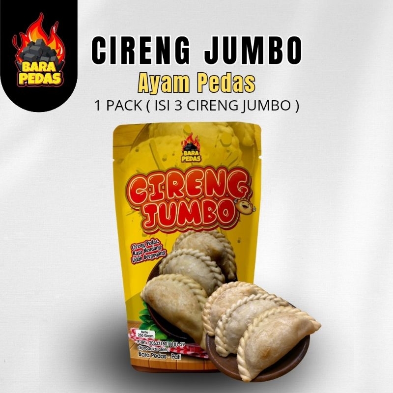 

CIRENG JUMBO ISI AYAM PEDAS BERAT 250 GRAM BARA PEDAS
