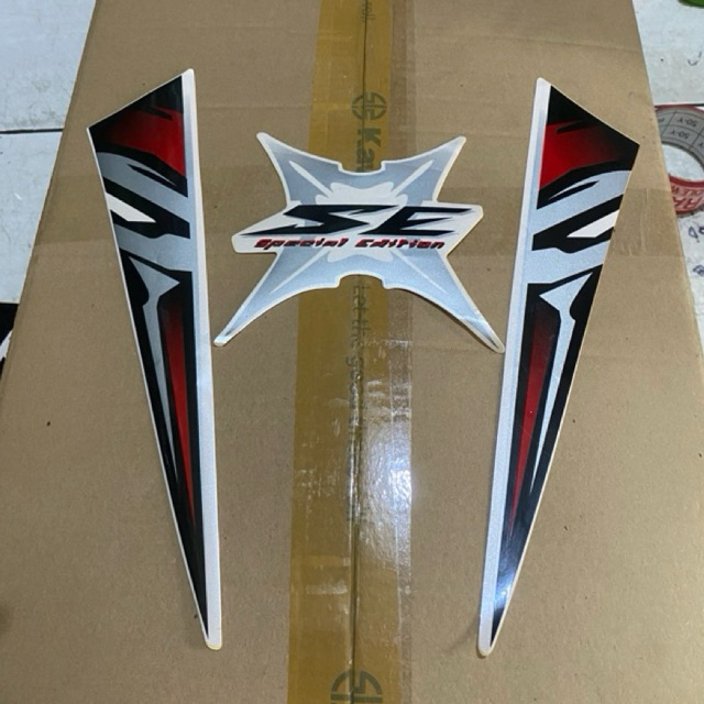 Sepaket stiker striping tangki ninja Rr new se 2013 putih