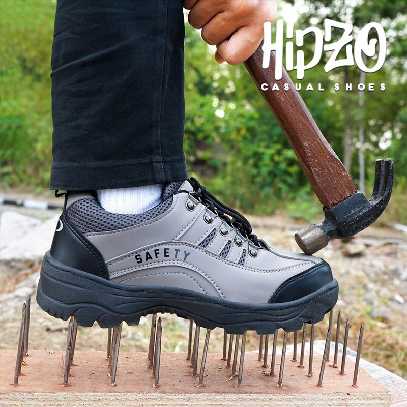 Hipzo Sepatu Casual Safety/TERBARU HIPZO Sepatu Safety Ujung Besi M061 100% Original Untuk