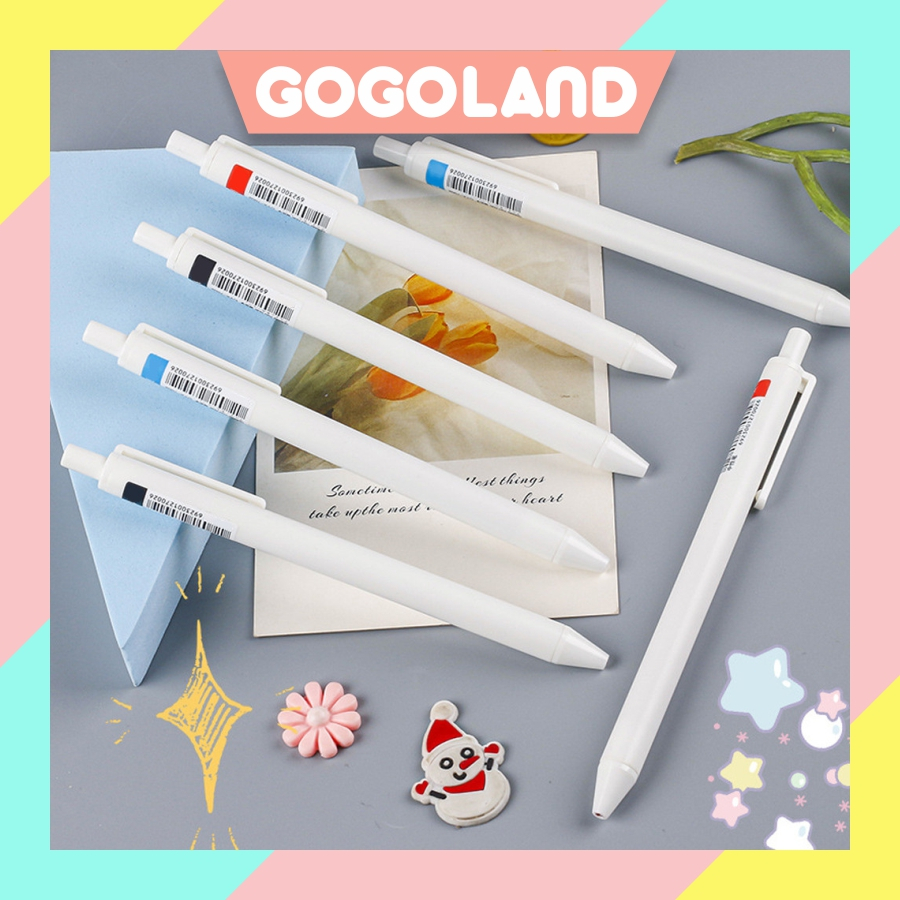 

⭐Gogoland⭐ Pena Cetekan Polos Putih Pena Gel 0.5mm Pulpen Warna Tinta Hitam Biru Alat Tulis Sekolah Kantor Pen Warna Putih Bolpoint Polos Murah. S144
