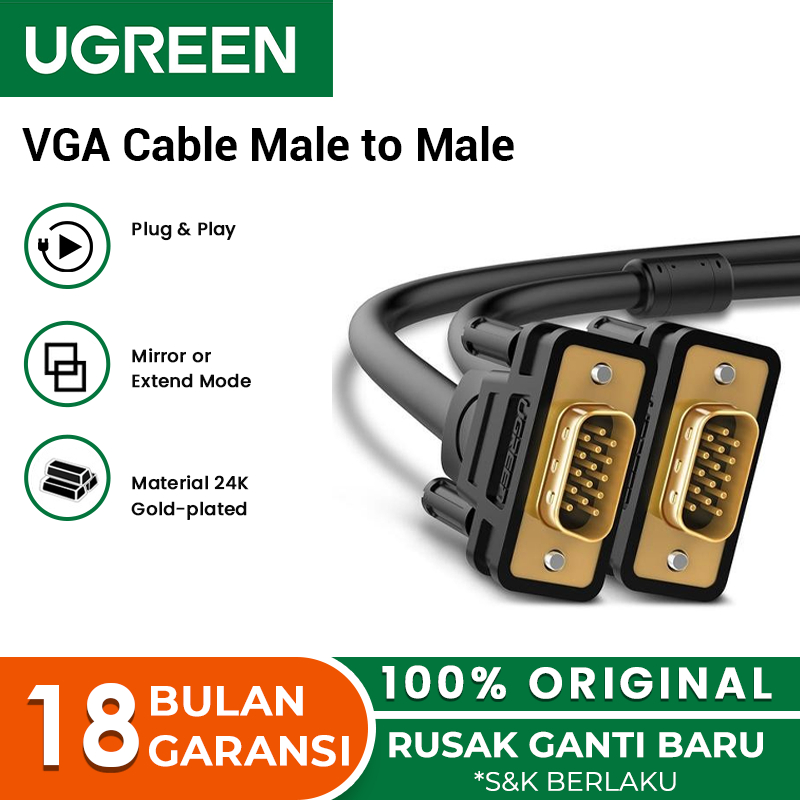 UGREEN Kabel VGA male to male