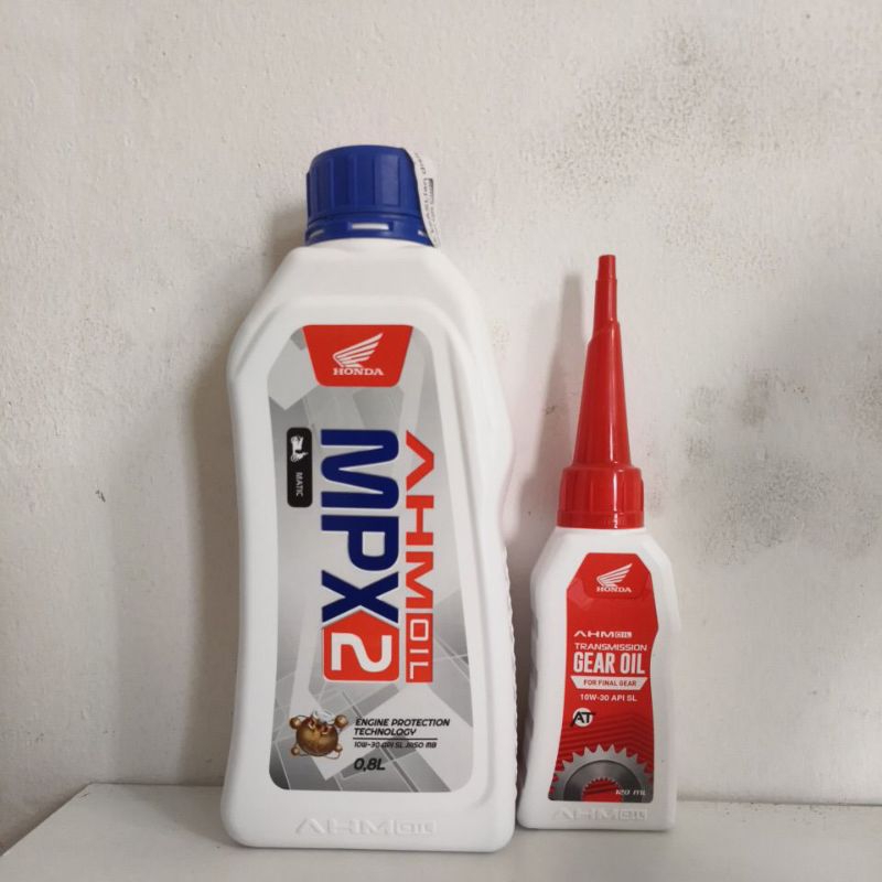 Paket Oli Mpx2 800ml + Oil Gardan Ahm Gear Oli Mesin Motor Matic HARGA GROSIR MURAH