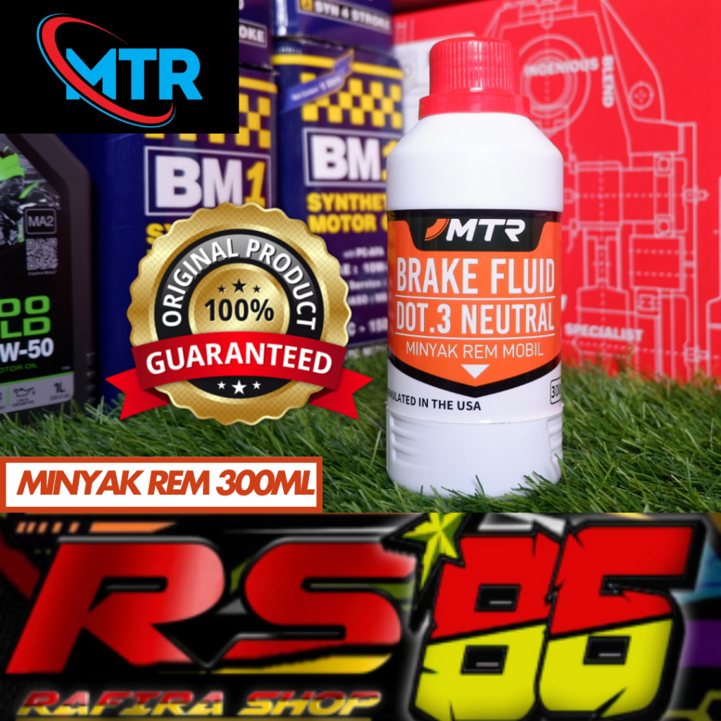 MINYAK REM BRAKE FLUID DOT.3 NETUTRAL 300ml.Minyak Rem MTR Dot 3 300 ml Warna Merah. MINYAK REM MOBI