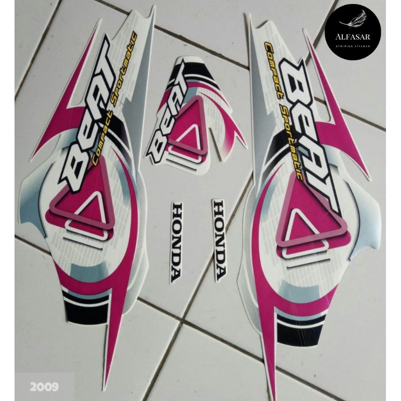 STICKER Striping HONDA BEAT KARBU 2009 Putih