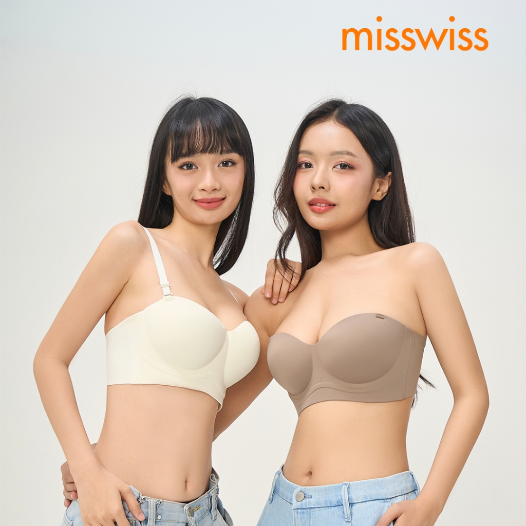 PROMO MISSWISS - Bra 3in1 Model Push Up Bra Tebal Busa Tanpa Kawat Tali Bisa Dilepas Bergeser