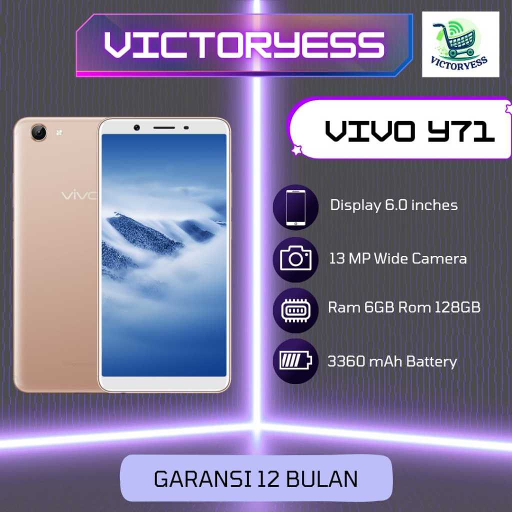 VIVO Y71 RAM 6/128GB GARANSI 12 BULAN