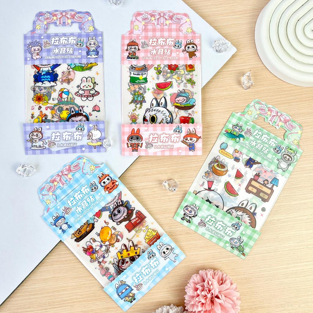 

MJ - Sticker DIY Set 3 Lembar Stiker Labubu Sanrio Jurnal Journal Scrapbook Dekorasi Planner Lucu Full Color Berwarna Waterproof