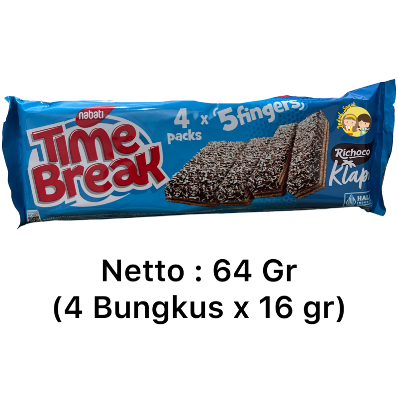 

Nabati Time Break KLAPA 64gr (4 Packages x 5 Fingers) by Jadoel_Snack