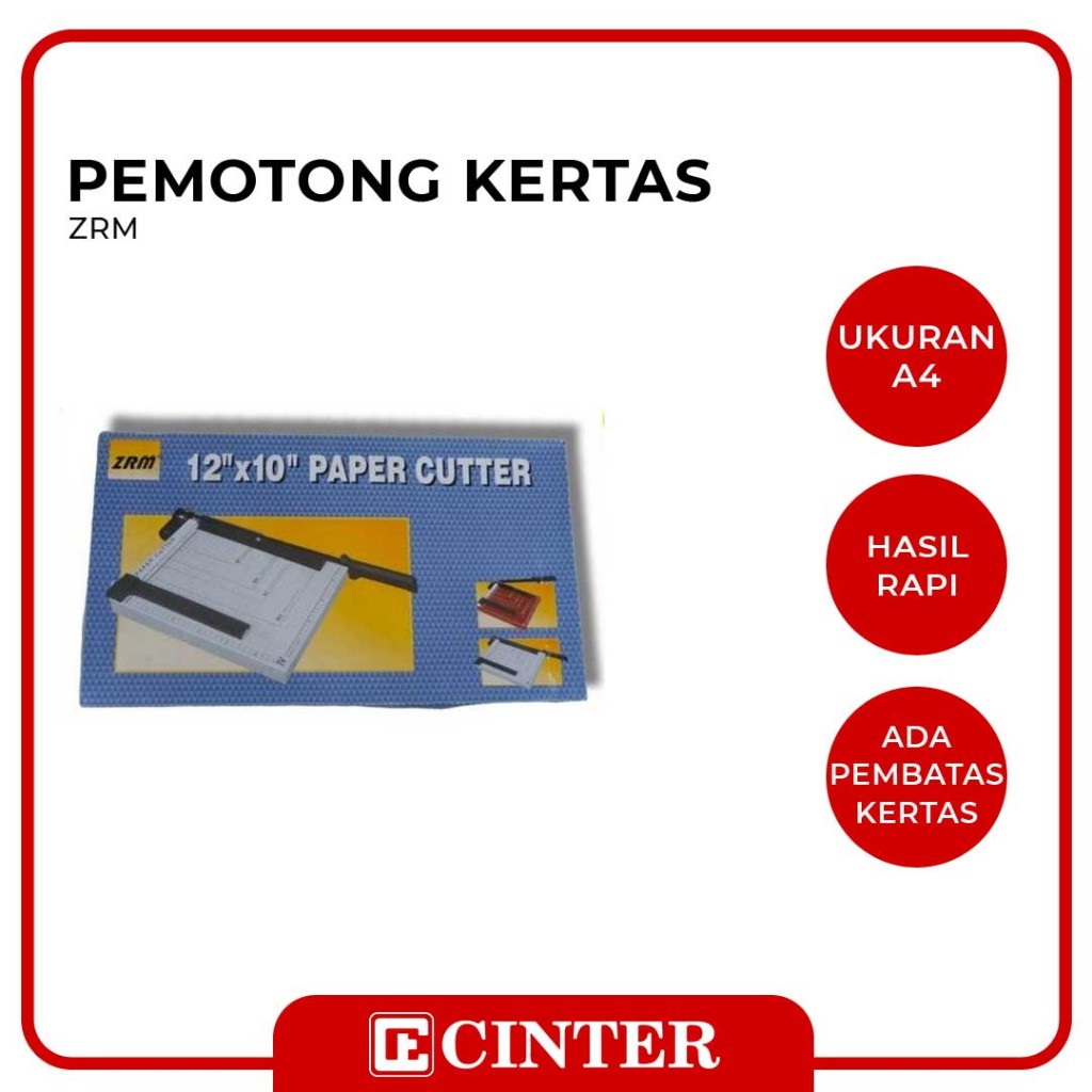 

ZRM - PEMOTONG KERTAS / PAPER CUTTER BESI A4 12X10