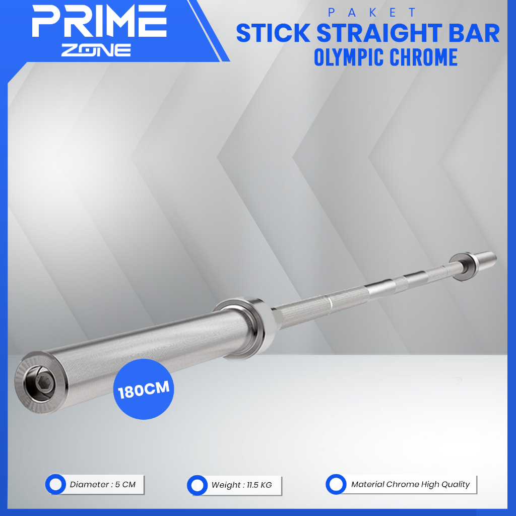 BODYMASTER Stick Olympia 180cm Dumbell Olympic Bar Barbel Gym Chrome - Stick BM-A190