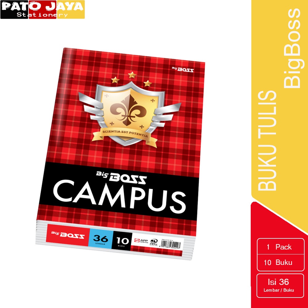 

BUKU TULIS BIG BOSS CAMPUS ISI 36 LEMBAR ( 1 PACK/ 10BUKU)