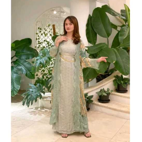 NAZEERA DRESS GAMIS OUTER VISCOSE SEMI SUTRA BY KAFTAN JAKARTA
