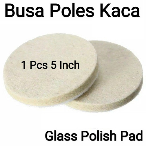 Felt Pad 5 Inch Glass Polish Poles Wool Busa Poles Polishing Kaca Mobil 5" Pad Perekat Menempel Pad 