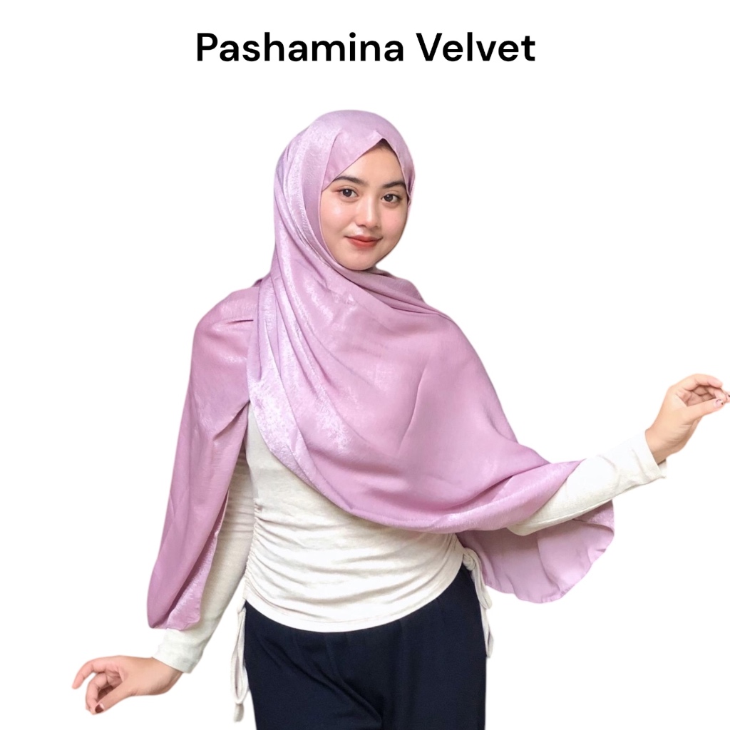 Stiego-Pashmina Velvet Santorini Silk Premium l Hijab Silk Santorini l Hijab Wanita
