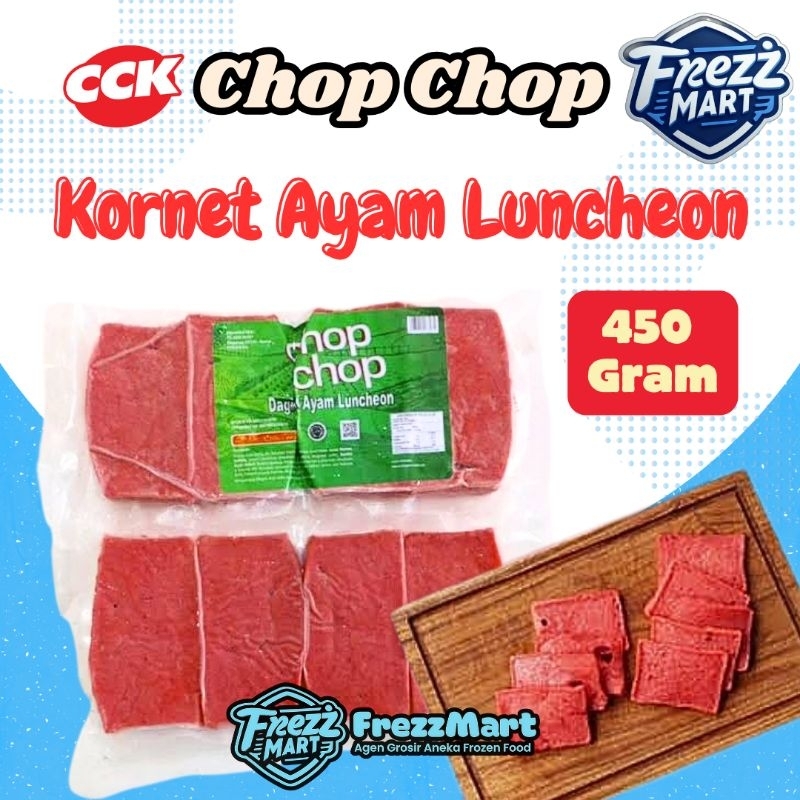 

Chop Chop Kornet Daging Ayam Luncheon Kotak 450gr Beku Frozen Food