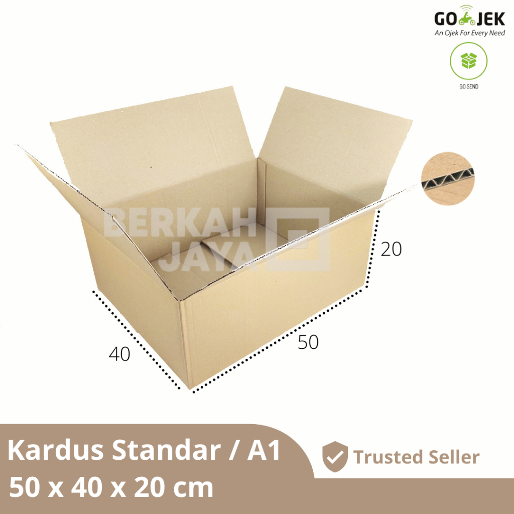 

[KHUSUS INSTANT] 50x40x20 cm Kardus / Box / Karton / Kotak Packing Besar Jumbo Pindahan / Kardus Hampers Sembako (Kardus 50 x 40 x 20 cm)